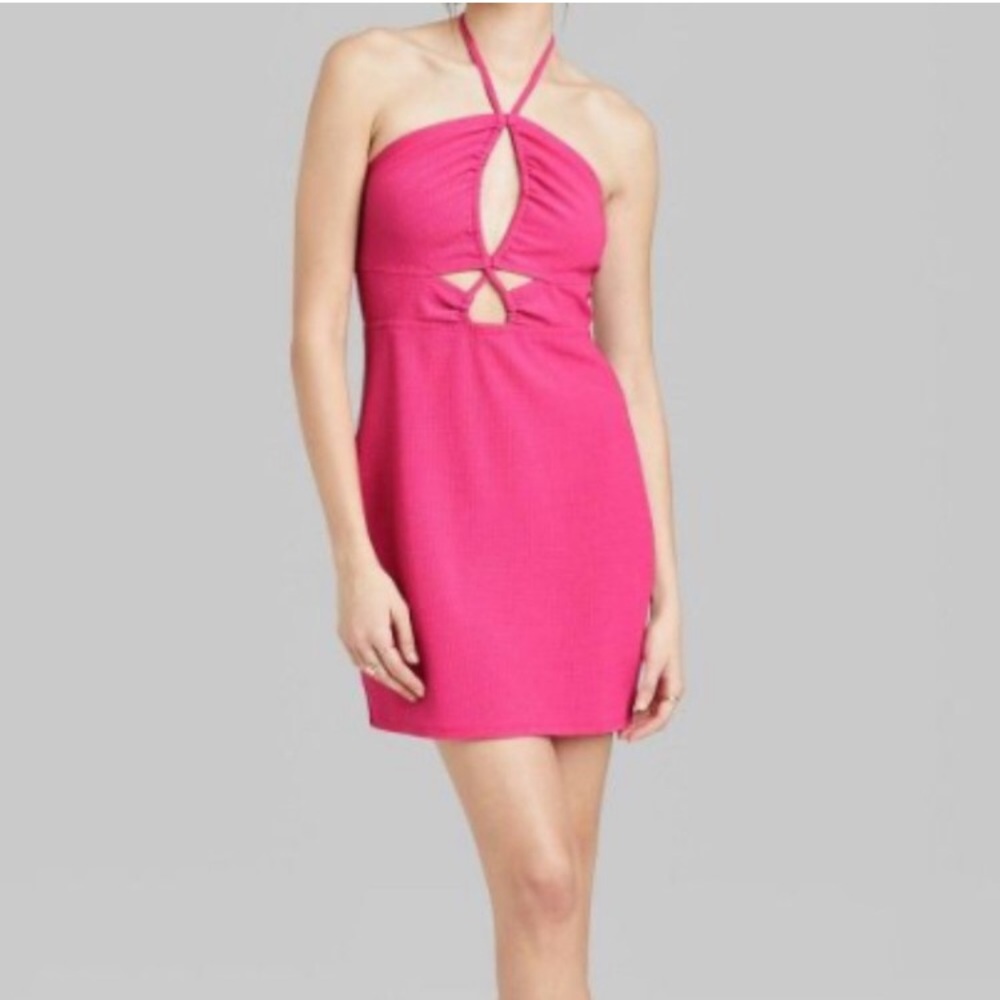 Wild fable cut out halter bodycon mini dress